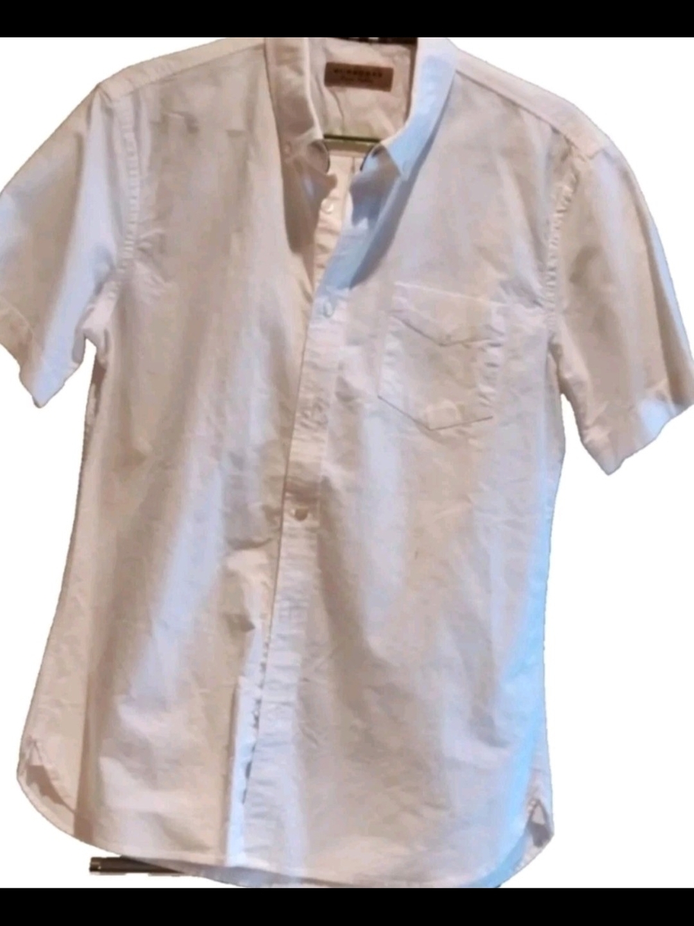 Burberry London Mens M Strech White Cotton Shirt... Like New - Picture 13 of 13